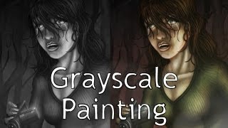 Painting Grayscale to Color in Photoshop [upl. by Roinuj]