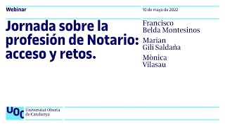 Jornada sobre la profesión de Notario acceso y retos [upl. by Neelya]