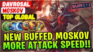 New Buffed Moskov More Attack Speed  Top Global Moskov  DAVROSAL  Mobile Legends Emblem amp Build [upl. by Dorr]