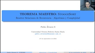 Teorema Maestro  StoogeSort  Resolver Recurrencias  Algoritmos y complejidad [upl. by Erdman]