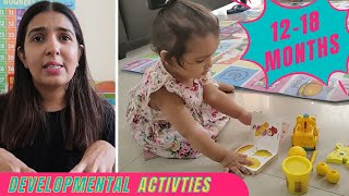 Developmental Activities  12 18 months  12 year old Baby Activities [upl. by Repsag]