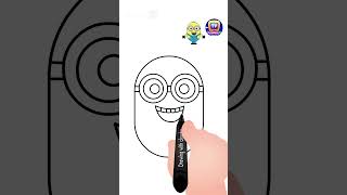 How to Draw a Minion Shorts drawingtutorial drawingforkids chuchutv drawingshorts [upl. by Ahsiekam]