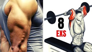 8 TRICEPS WORKOUT WITH BARBELL ONLY meilleurs exs musculation triceps [upl. by Onilecram]