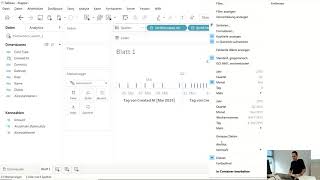 Einfaches Liniendiagramm mit Tableau  Vorlesung Applied Analytics 07102019 [upl. by Trahern]