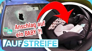 Lebensgefährlicher ANGRIFF 💥 Stein fliegt durch Autoscheibe in den Kindersitz  Auf Streife  SAT1 [upl. by Niwdla]