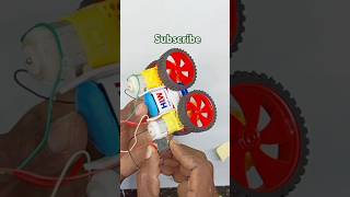 how to make a new DC motor car battery car diytractorscienceproject shortsfeed [upl. by Tristas]