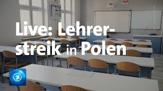 Live Lehrerstreik in Polen [upl. by Ahset]