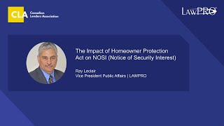 30minute Legal Insights with Ray Leclair Homeowner Protection Act amp the postNOSI Impact [upl. by Eizdnil]