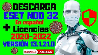 DESCARGAR ESET NOD32 MAS LICENCIA GRATIS DE POR VIDA  2021 2022 [upl. by Cirenoj]