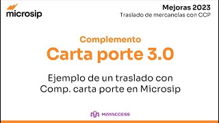 Complemento carta porte 30 en Microsip dic2023 [upl. by Aseeral]