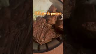 Chilayo de puerco estilo Colima pero con mi sazón food mexicanfood mexicancuisine colima todos [upl. by Ezarra]