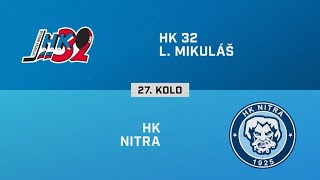 27 kolo HK 32 Liptovský Mikuláš – HK Nitra 60 HIGHLIGHTY [upl. by Alram217]