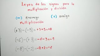 Leyes de los signos para la multiplicación y eliminación de paréntesis 2 [upl. by Sukey507]