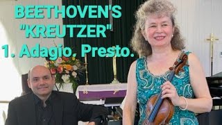 L van Beethoven  quotKreutzerquot Sonata for piano and violin 1st movement Szlubowska  Rollings Duo [upl. by Ayote]