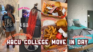 HBCU COLLEGE MOVE IN DAY VLOG claflin university  hair appt daves hot chicken  shopping  more [upl. by Aymer653]