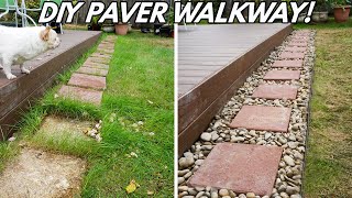 DIY How To Install A Paver Walkway For Beginners [upl. by Anneg150]