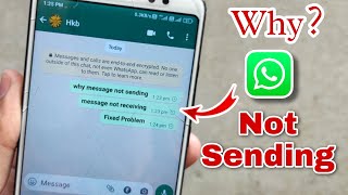 how to solve whatsapp message not sending amp receiving problem  whatsapp message not sending [upl. by May]