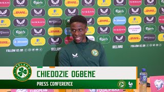 PRESS CONFERENCE  Chiedozie Ogbene  Ireland vs France [upl. by Arutak]