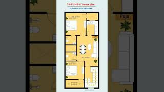 19x40 First Floor plan design shorts viral floorplan homeplan homedesign houseplan [upl. by Garald]