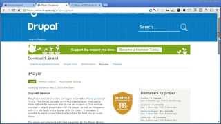 Drupal jPlayer  2  Installation [upl. by Deehsar]