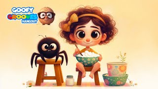 Little Miss Muffet  Nursery Rhymes for Children  Goofy Grooves Hangout [upl. by Rebmaed]