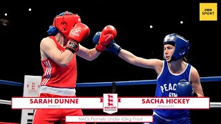 NACs Female 2022 Under 63kg Final Sarah Dunne vs Sacha Hickey [upl. by Orecul980]