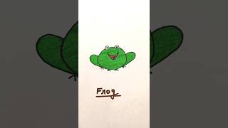 easy kids drawingfrog🐸🐸viralyoutubeshortstrendingreelscartoonshortsshortsfeedartnewyt [upl. by Blane]