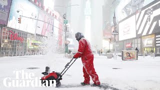 Powerful nor’easter brings blizzards and thick snow across US east coast [upl. by Gardol739]