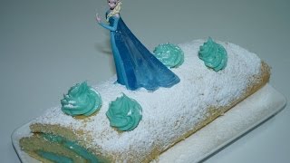 GATEAU ROULE REINE DES NEIGES FROZEN CUISINERAPIDE [upl. by Mcspadden]