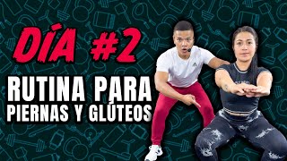 DÍA 2 RUTINA PARA PIERNAS Y GLÚTEOS EN CASA 🏋🏼‍♀️ [upl. by Lippold]