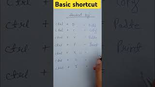 Basic shortcut keys shortvideoyoutubevideoshorts [upl. by Buseck331]