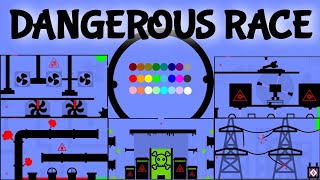 24 Marble Race EP 49 Dangerous Race by Algodoo [upl. by Morly]