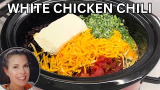 Easy Crockpot Chicken Chili Recipe [upl. by Towne]