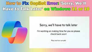 Copilot error Sorry we’ll have to talk later in W [upl. by Cally]