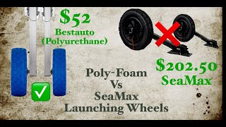 review of seamax vs polyurethane launching wheels on inflatable boat [upl. by Akila]