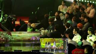 160114 SMA BTS EXO SHINee BTOB VIXX Taeyeon reaction to GFriend Me Gustas Tu [upl. by Aiveneg]