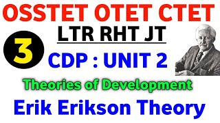 Erik Erikson Theory  Theories of Development Unit2 for OSSTET OTET CTET JT RHT LTR [upl. by Levey]