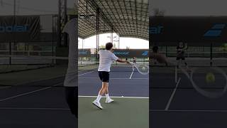 Hitting clean with Tecnifibre TFight ISO 315 and Grapplesnake Tour M8 [upl. by Marabel485]