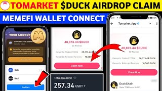 Memefi Airdrop okx wallet connect problem  Tomarket DUCK airdrop claim  memefi new update today [upl. by Yenttihw]