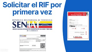 ✅ Cómo SOLICITAR el RIF por primera vez en el SENIAT paso a paso 2024 [upl. by Rosamund316]