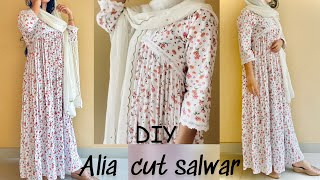 DIYalia cut salwar Yoke pleated designer Kurthanaachusworld cuttingandstitching [upl. by Kara-Lynn]