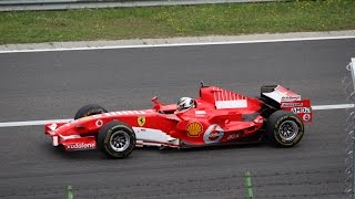 FERRARI RACING DAYS HUNGARORING 2015 F1 Clienti V10  V8 SOUND [upl. by Trudnak]