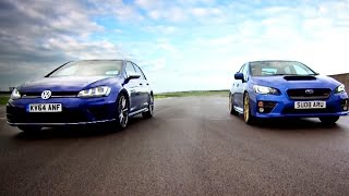 Golf R VS Subaru WRX STi  Fifth Gear [upl. by Yecniuq437]