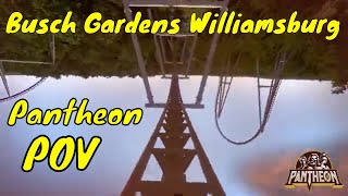 LEAKED FULL POV Pantheon Roller Coaster Busch Gardens Williamsburg Intamin multi launch inversion [upl. by Whitver544]