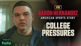 Dennis Gives Aaron a College Pep Talk  Scene  American Sports Story Aaron Hernandez  FX [upl. by Callan]