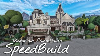 Bloxburg Victorian Family Farmhouse Full Speedbuild 480k [upl. by Arodnahs]