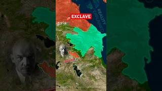 The Exclave At The Edge Of Europe 🔥shorts maps geography russia azerbaijan facts history [upl. by Enilrek]