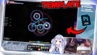 Chino Kafuu osu Stream Overlay Template  FREE DOWNLOAD  Speed Process amp Tutorial [upl. by Ahselef]