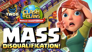 CLASH WORLDS 56128 TEAMS get DQ’ed and Won’t be REPLACED Clash of Clans [upl. by Annehcu583]