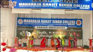 M M D D A V COLLEGE GIDDERBAHA GIDDAYOUTHFESTIVAL 2024 IN Maharaja Ranjit College Malout [upl. by Yadahs]